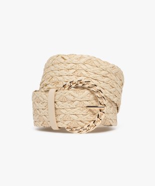 Ceinture tressée en paille de papier et fil lurex femme vue2 - GEMO (ACCESS) - GEMO