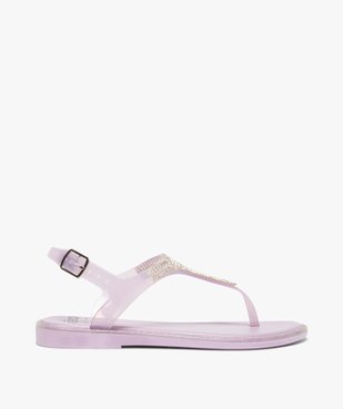 Sandales filles avec entre-doigt et strass sur le dessus vue1 - GEMO (ENFANT) - GEMO