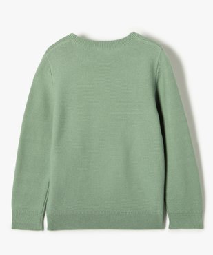 Pull garçon en coton à col rond vue3 - GEMO (ENFANT) - GEMO