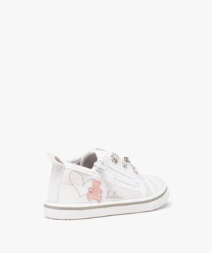 Baskets bébé fille zippées en toile brillante – LuluCastagnette vue4 - LULU CASTAGNETT - GEMO