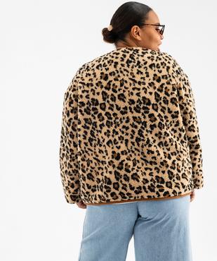 Veste imprimée en sherpa femme grande taille vue3 - GEMO (G TAILLE) - GEMO