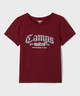 Tee-shirt court imprimé fille - CAMPS UNITED vue3 - CAMPS US GEMO FOR GOOD - GEMO
