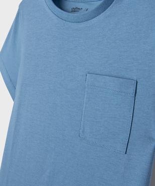 T-shirt uni à poche poitrine garçon vue2 - GEMO 4G GARCON - GEMO