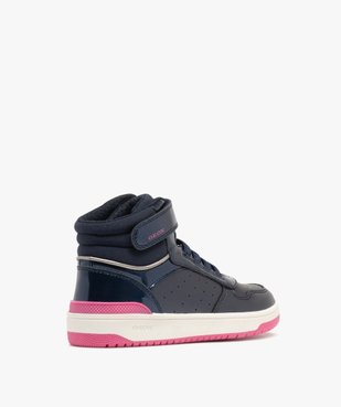 Baskets fille mid-cut à scratch avec détails vernis et pailletés - Geox vue4 - GEOX - GEMO