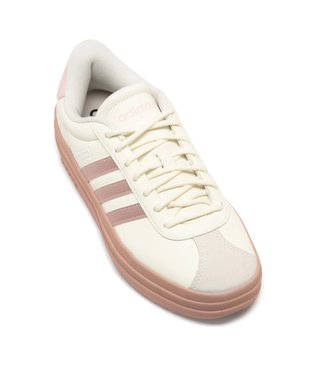 Baskets femme en cuir lisse avec semelle plateforme VL Court bold - Adidas vue11 - ADIDAS - GEMO