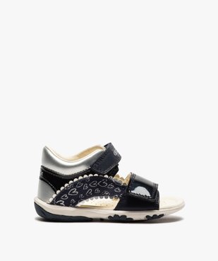 Sandales bébé fille à scratch détails vernis - Geox vue1 - GEOX - GEMO