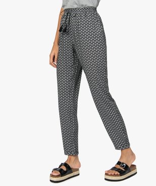 Pantalon femme en matière fluide imprimée vue1 - GEMO(FEMME PAP) - GEMO