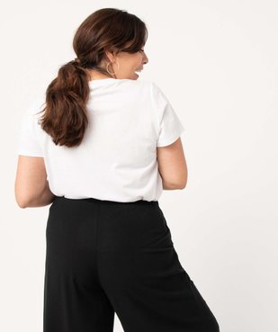 Tee-shirt femme grande taille à manches courtes et poche fantaisie vue3 - GEMO (G TAILLE) - GEMO