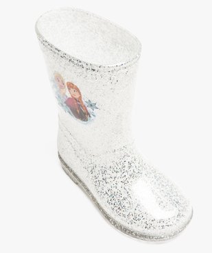Bottes de pluie fille à paillettes argentées Reine des neiges vue5 - REINE DES NEIGE - GEMO