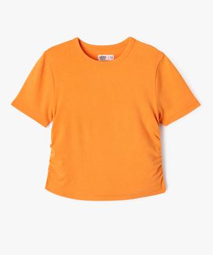 Tee-shirt manches courtes crop top à fronces fille vue5 - GEMO 4G FILLE - GEMO