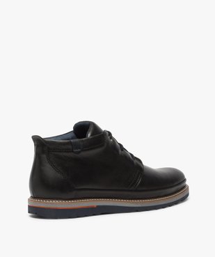 Boots homme lacés en cuir souple et semelle sport vue4 - Nikesneakers(URBAIN) - Nikesneakers