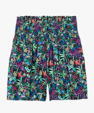 Short maternité fleuri avec large ceinture smockée vue4 - GEMO (MATER) - GEMO