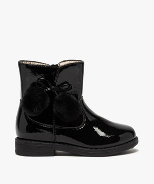 Boots fille vernies avec pompons sur le côté vue1 - Nikesneakers (ENFANT) - Nikesneakers