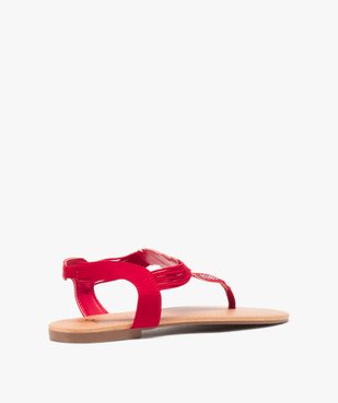 Sandales femme à entre-doigts brides élastiquées à strass vue4 - GEMO (CASUAL) - GEMO