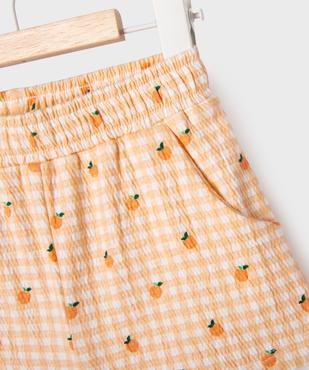 Short en maille gaufrée extensible bébé fille vue5 - GEMO(BEBE DEBT) - GEMO