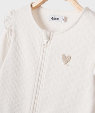 Sweat zippé avec volants sur les épaules bébé fille vue5 - GEMO(BEBE DEBT) - GEMO