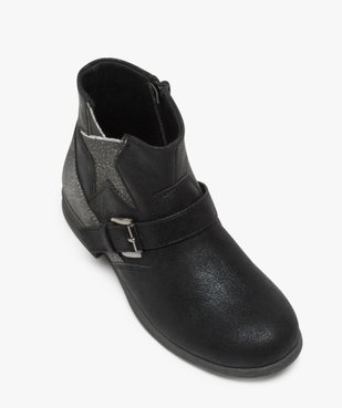 Boots fille zippés avec étoile pailletée sur le côté vue5 - GEMO (ENFANT) - GEMO