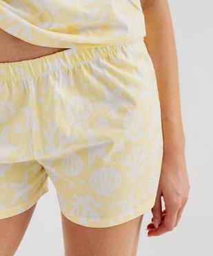 Ensemble pyjashort en coton à motifs marins femme vue2 - GEMO 4G FEMME - GEMO