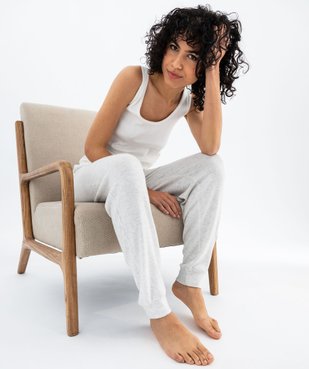 Débardeur lingerie en maille côtelée femme vue2 - GEMO 4G FEMME - GEMO