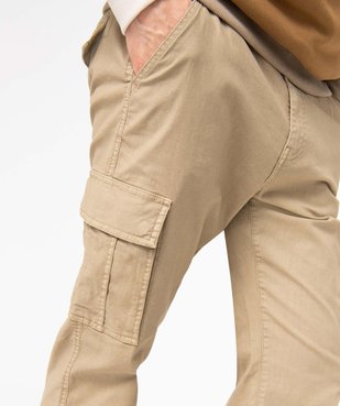 Pantalon homme coupe cargo en coton stretch vue2 - GEMO 4G HOMME - GEMO