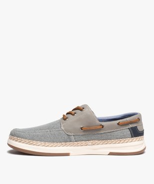 Chaussures bateau homme dessus en denim vue4 - GEMO (CASUAL) - GEMO
