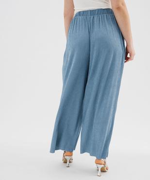 Pantalon fluide en maille extensible femme grande taille vue3 - GEMO 4G GT - GEMO