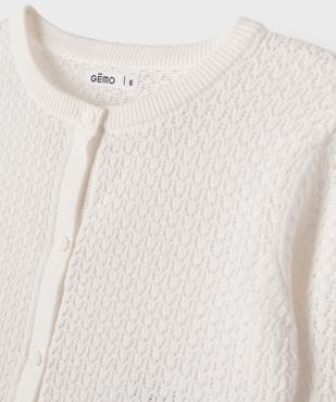 Gilet en maille ajourée fantaisie fille vue2 - GEMO (ENFANT) - GEMO