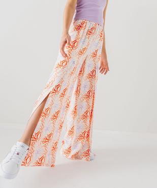 Pantalon imprimé fendu devant fille vue1 - GEMO 4G FILLE - GEMO