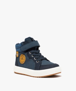 Boots garçon unies à col rembourré et doublure douce vue2 - GEMO (ENFANT) - GEMO