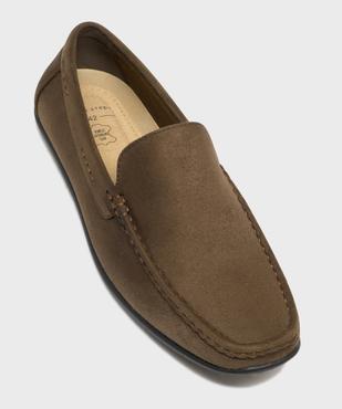 Mocassins en suédine et semelle intérieure cuir homme vue5 - URBAN STEPS - GEMO