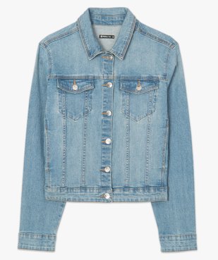 Veste en jean femme coupe large et courte vue4 - GEMO(FEMME PAP) - GEMO