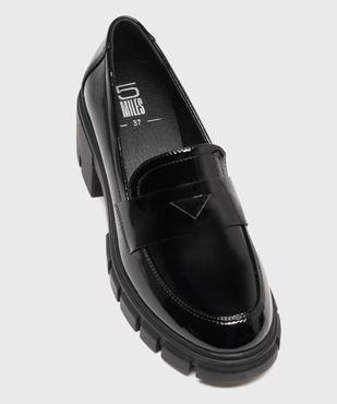 Mocassins vernis sur semelle crantée et talon bloc femme - 5 Miles vue6 - 5 MILES - GEMO