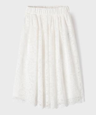 Jupe longue en dentelle à taille élastiquée fille vue1 - GEMO (ENFANT) - GEMO
