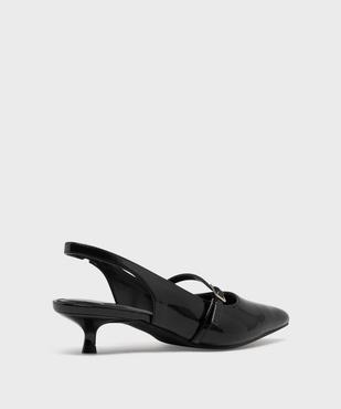 Escarpins sling-back à bout pointu et bride cou-de-pied vernis femme - Follow Me vue4 - FOLLOW ME - GEMO