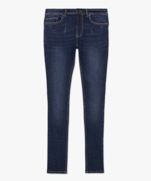 Jean homme skinny avec traces d'usure et délavage économe en eau vue4 - GEMO C4G HOMME - GEMO