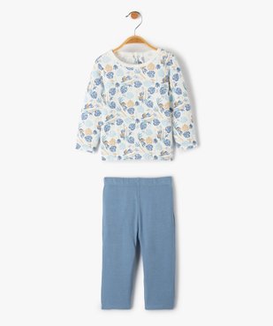 Pyjama bébé en jersey imprimé singes vue1 - GEMO(BB COUCHE) - GEMO