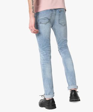 Jean homme coupe Skinny délavé  vue3 - GEMO 4G HOMME - GEMO