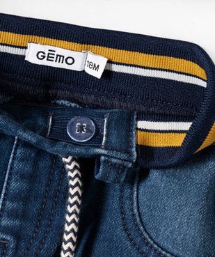 Jean baggy avec taille élastique bébé garçon vue3 - GEMO 4G BEBE - GEMO