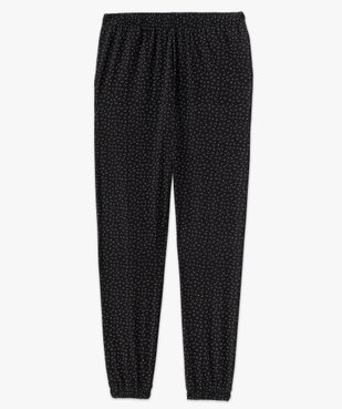 Pantalon de pyjama imprimé avec bas élastiqué femme vue4 - GEMO 4G FEMME - GEMO
