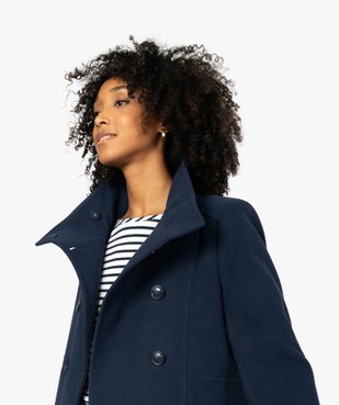 Manteau court femme avec double rangée de boutons vue1 - Nikesneakers(FEMME PAP) - Nikesneakers