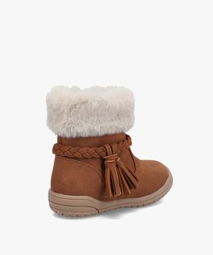 Boots fille avec tige en maille peluche vue4 - GEMO (ENFANT) - GEMO