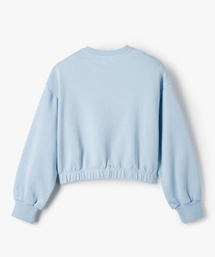 Sweat fille coupe courte resserrée dans le bas vue4 - GEMO (JUNIOR) - GEMO