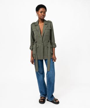 Veste saharienne en Lyocell femme vue5 - GEMO 4G FEMME - GEMO