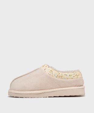 Chaussons en suédine avec doublure fourrure imitation fille vue3 - GEMO (ENFANT) - GEMO