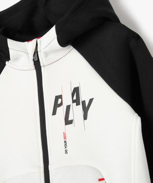 Sweat à capuche bicolore garçon vue3 - GEMO (ENFANT) - GEMO