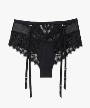 Shorty en dentelle avec jarretelles amovibles femme vue4 - GEMO(HOMWR FEM) - GEMO