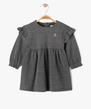 Robe manches longues avec volants épaules bébé fille - LuluCastagnette vue1 - LULUCASTAGNETTE - GEMO