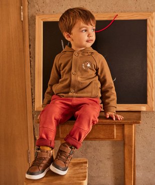 Pantalon  bébé garçon en toile extensible avec ceinture - LuluCastagnette vue6 - LULUCASTAGNETTE - GEMO