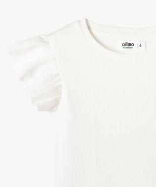 Tee-shirt manches courtes à volants fille vue6 - GEMO 4G FILLE - GEMO