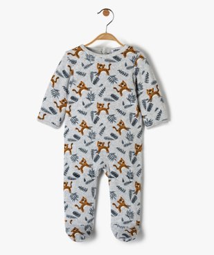 Pyjama dors-bien bébé en velours avec motifs tigres vue1 - GEMO(BB COUCHE) - GEMO